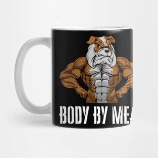 BODY BY MEAT CARNIVORE DOG LOVER FITNESS GYM BODYBUILDING MEAT LOVER Design Mug